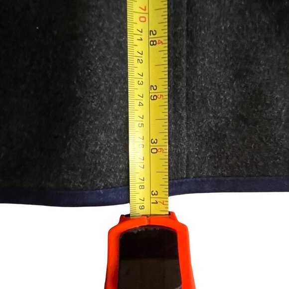 Dennis Basso XL Mixed Media Coat Hood Navy Gray Wool Blend Athleisure Chic Comfy - Picture 11 of 12